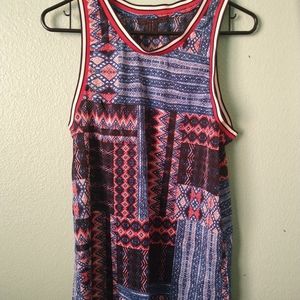 21 Men Mesh Print Top Size XS